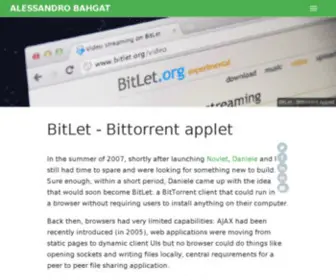 Bitlet.org(A small Java bittorrent library) Screenshot