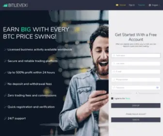 Bitlevex.com(BITLEVEX BTC Options Trading with Leverage) Screenshot