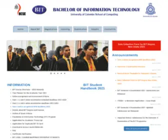 Bit.lk(BIT is a degree programme conducted by the University of Colombo School of Computing (UCSC)) Screenshot