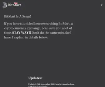 Bitmartscam.com(BitMart is a Scam) Screenshot