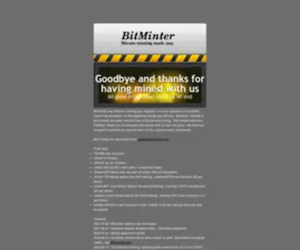 Bitminter.com(BitMinter shut down) Screenshot