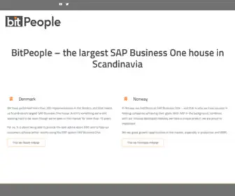 Bitpeople.com(The largest SAP Business One house in Scandinavia) Screenshot