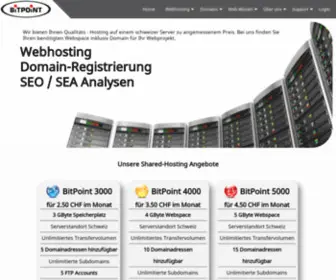 Bitpoint.ch(Bitpoint Hosting Schweiz) Screenshot