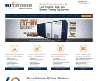 Bitrode.com(Battery Charging and Testing Equipment) Screenshot