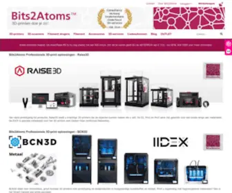 Bits2Atoms.nl(3d-printers, 3d-scanners, filament, resin en 3d-services) Screenshot