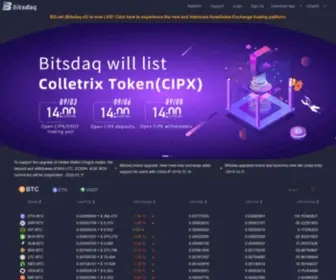 Bitsdaq.com(Bitsdaq Cryptocurrency Exchange) Screenshot