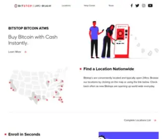 Bitstop.co(Bitstop Bitcoin ATMs help you participate in digital currency. Bitcoin) Screenshot