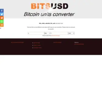Bitsusd.com(This Free Bitcoin units calculator) Screenshot