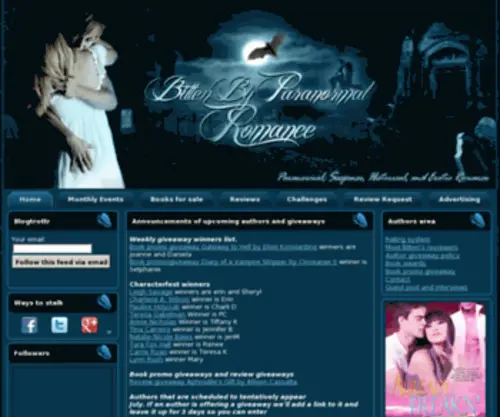 Bittenbyparanormalromance.com(Dit domein kan te koop zijn) Screenshot