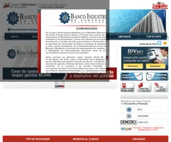 Biv.com.ve(Banco Industrial de Venezuela) Screenshot