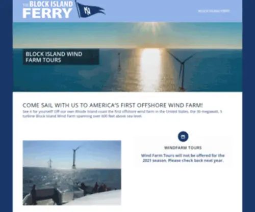 Biwindfarmtours.com(Block Island Wind Farm Tours) Screenshot