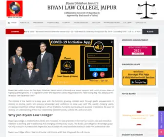 Biyanilawcollege.com(Biyani law College) Screenshot