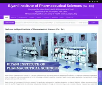 Biyanipharmacycollege.com((Affiliated to RUHS & Approved by PCI)) Screenshot