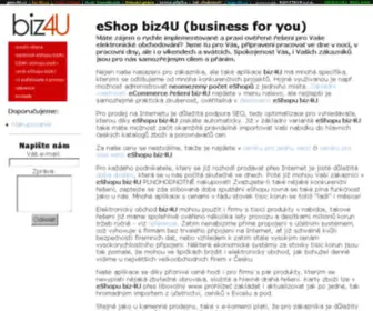 Biz4U.cz(Aplikace pro obchodování B2C i B2B na Internetu) Screenshot