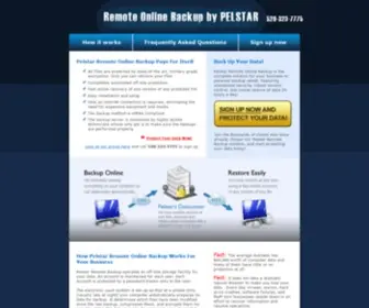 Bizbacker.com(Pelstar Remote Online Backup for businesses and individuals) Screenshot