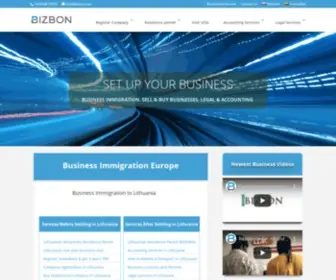 Bizbon.com(Our skilled business consultants will assist you immigrating business in any European Union country) Screenshot