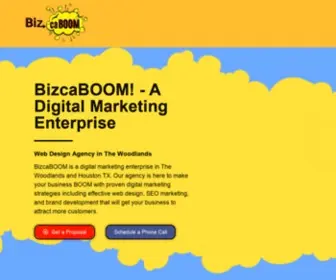 Bizcaboom.com(Digital Marketing & Web Design The Woodlands TX) Screenshot