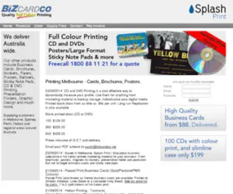 Bizcardco.net(Bizcardco Australia) Screenshot