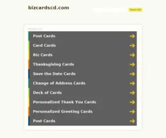 BizcardsCD.com(CD business cards and promotional cards at low prices and free printing) Screenshot