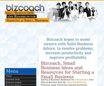 Bizcoach.org(Starting a Small Business) Screenshot