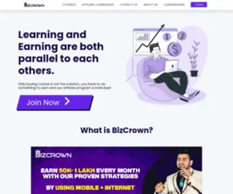 Bizcrown.in(Your Destination for Learning & Earning) Screenshot