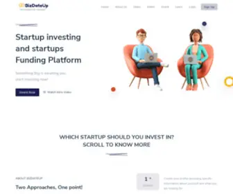 Bizdateup.com(Startup Investing and Fund raising platform) Screenshot