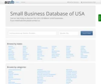 Bizdb.org(Small Business Database of USA) Screenshot