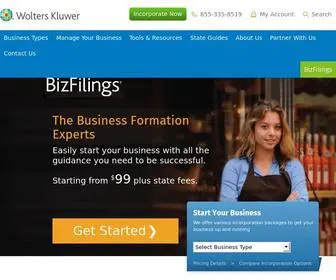 BizFilings.com(Form a Company) Screenshot