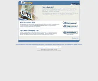 Bizhosting.com(Online Stores Made Simple) Screenshot