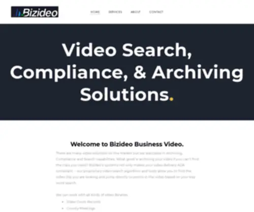 Bizideo.tv(Online and Mobile Video Delivery Solutions from Bizideo) Screenshot
