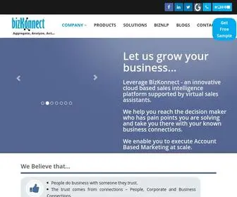 Bizkonnect.com(Actionable Sales Intelligence) Screenshot