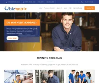 Bizmatrix.com.au(Gas, Electric & First Aid Training) Screenshot