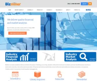 Bizminer.com(Industry Financial Analysis and Industry Market Analysis Bizminer) Screenshot
