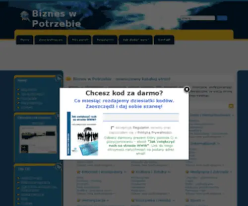 Bizneswpotrzebie.pl(Cena domeny: 250 PLN (do negocjacji)) Screenshot