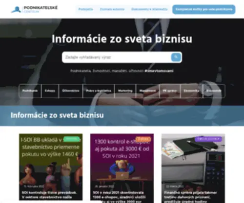 Biznisklub.sk(Podnikateľské centrum) Screenshot