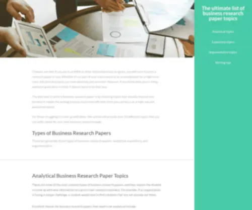 Bizresearchpapers.com(Business Research Paper Topics) Screenshot