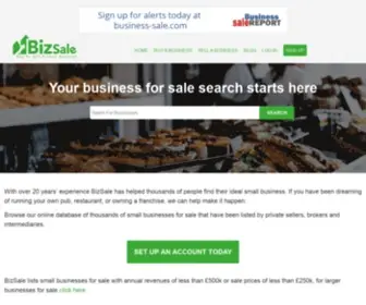 Bizsale.co.uk(Buy & Sell Small UK Businesses at BizSale) Screenshot