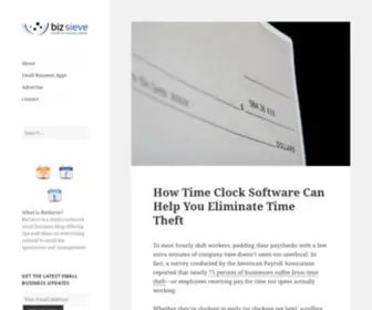 Bizsieve.com(Small Business Tips and Ideas) Screenshot