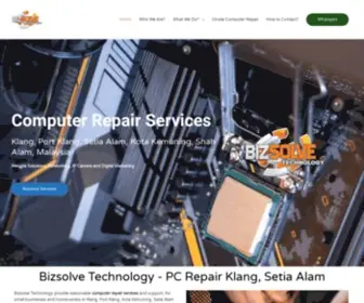 Bizsolve.net(Computer Repair and Server Repair Services) Screenshot