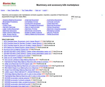 Bizviet.net(Machinery and accessory b2b marketplace with trade offers) Screenshot