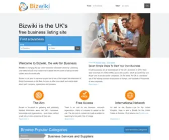 Bizwiki.co.uk(The UK Business Wiki) Screenshot