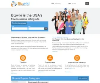 Bizwiki.com(The Free Business Wiki) Screenshot