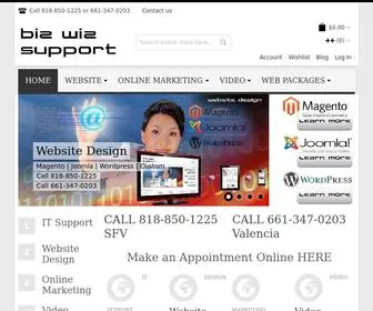 Bizwizsupport.com(Website Design Los Angeles & Valencia Biz Wiz Support) Screenshot