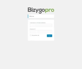 Bizygopro.com(Log In ‹) Screenshot