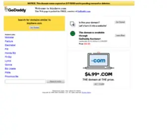 Bizzhere.com(The premium domain name) Screenshot