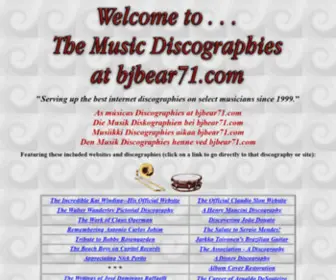 Bjbear71.com(The Music Discographies at bjbear71.com) Screenshot