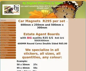 Bjdigitalprinters.co.za(LARGE AND SMALL FORMAT PRINTING) Screenshot