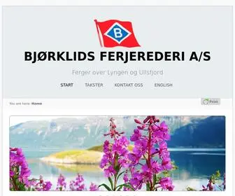 Bjorklid.no(Bjørklids Ferjerederi A/S) Screenshot