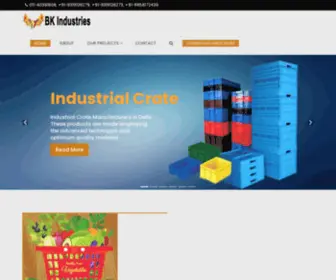 BK-Industries.in(Plastic Crates Manufacturer in Delhi) Screenshot