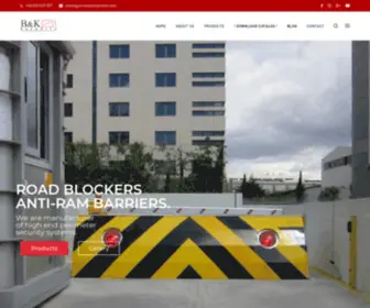 BK-Securitysystems.com(B&K Road blockers Tyre Killers) Screenshot